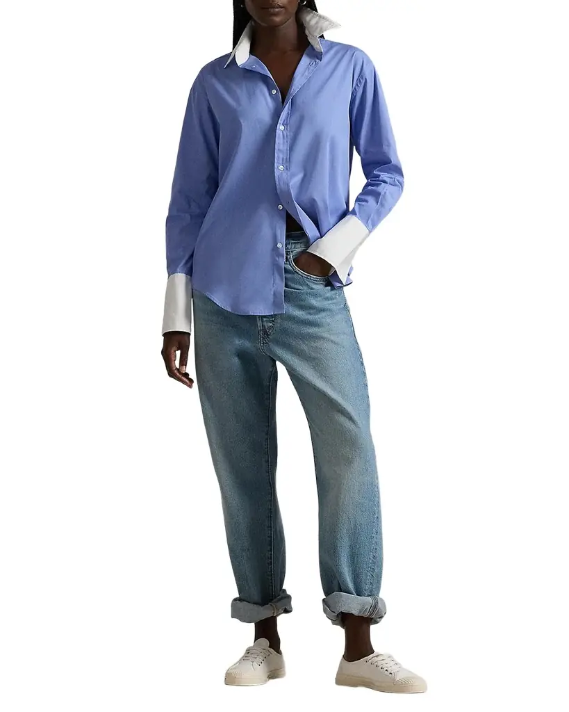 Polo Ralph Lauren Extended-Cuff Cotton Shirt | Image 1 Polo Ralph Lauren Extended-Cuff Cotton Shirt | Image 1