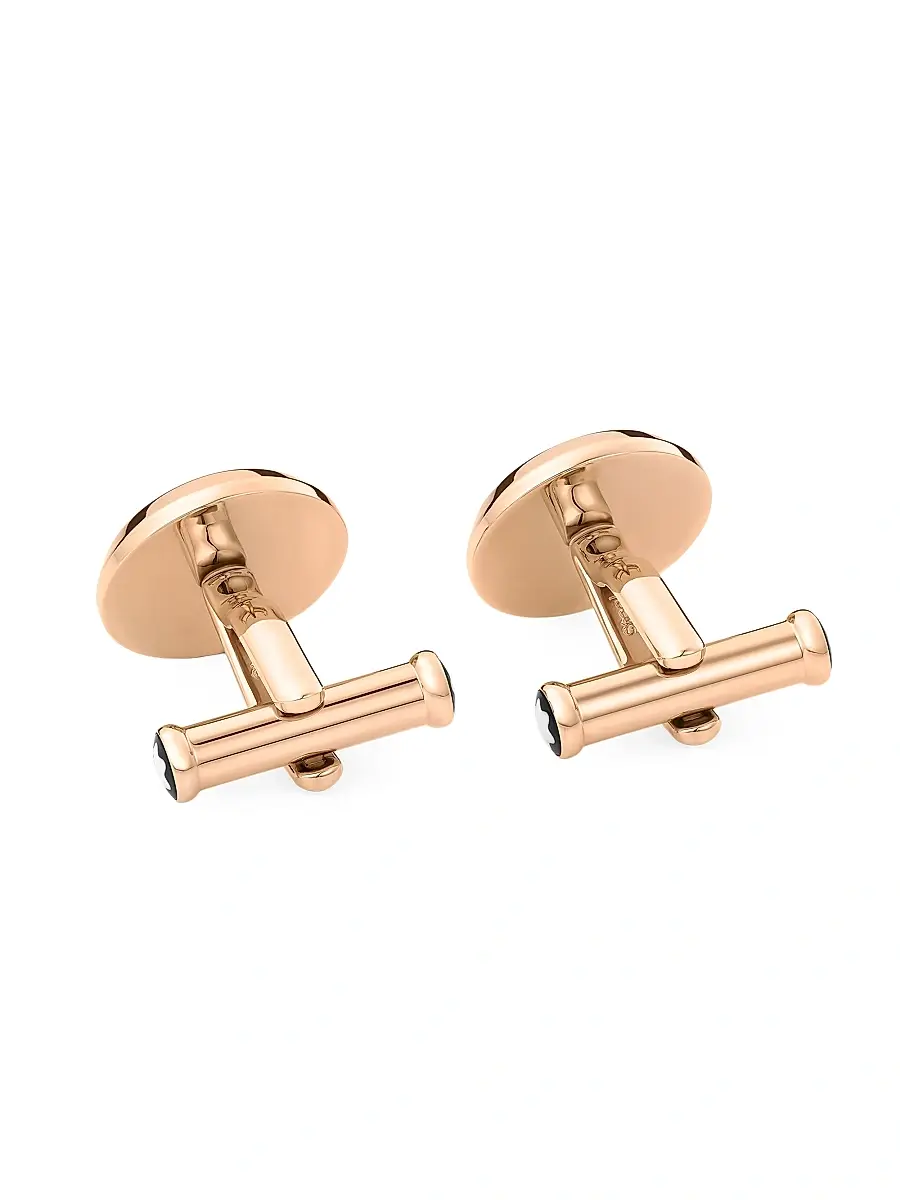 Montblanc Men's Goldtone Stainless Steel Round Cufflinks - Rose Gold | Thumbnail 2 Montblanc Men's Goldtone Stainless Steel Round Cufflinks - Rose Gold | Thumbnail 2