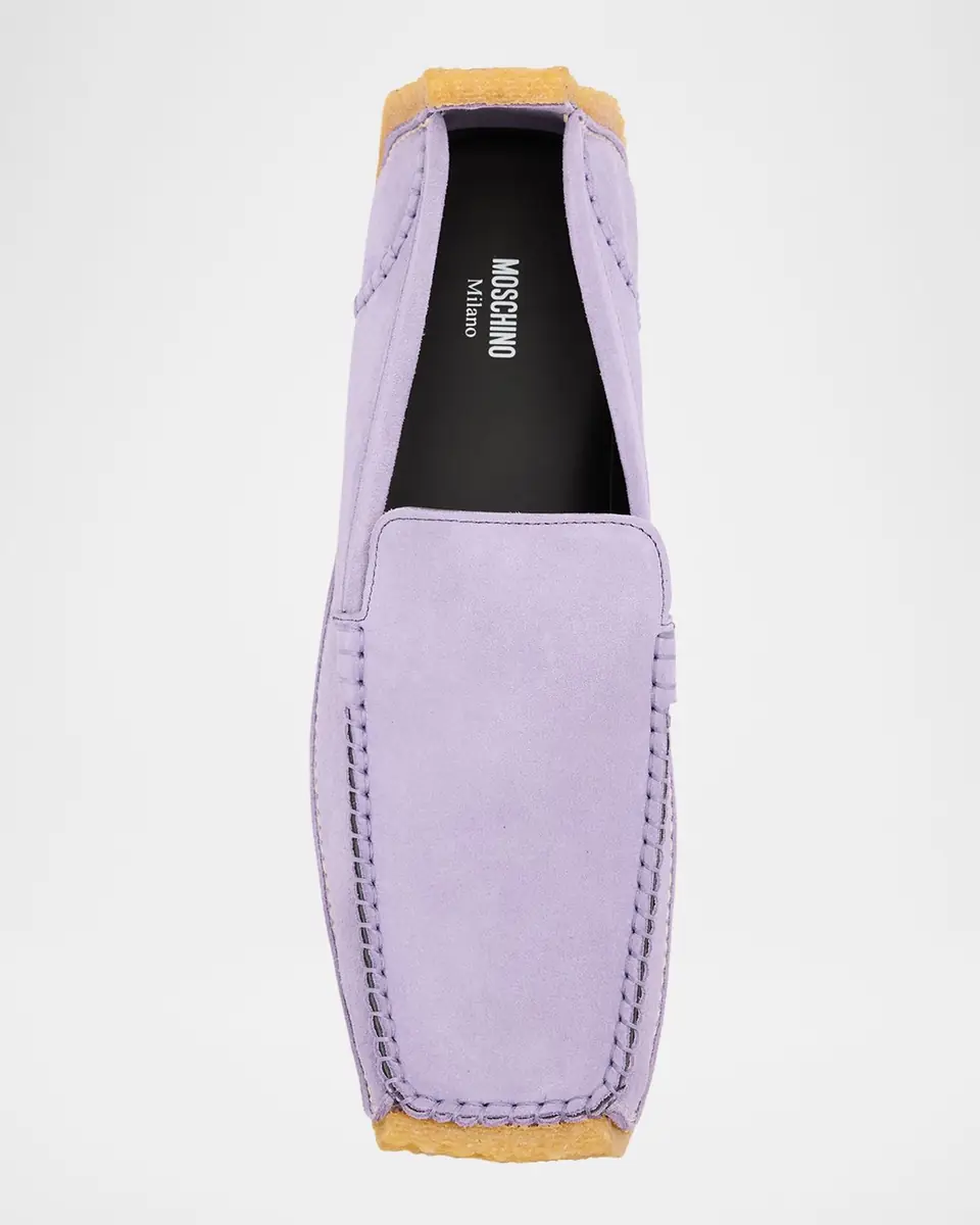 MOSCHINO Men's Suede Moccasins | Thumbnail 5 MOSCHINO Men's Suede Moccasins | Thumbnail 5