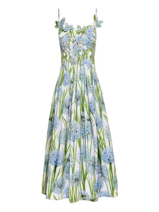 Allium Embroidered Cotton Poplin Dress Allium Embroidered Cotton Poplin Dress