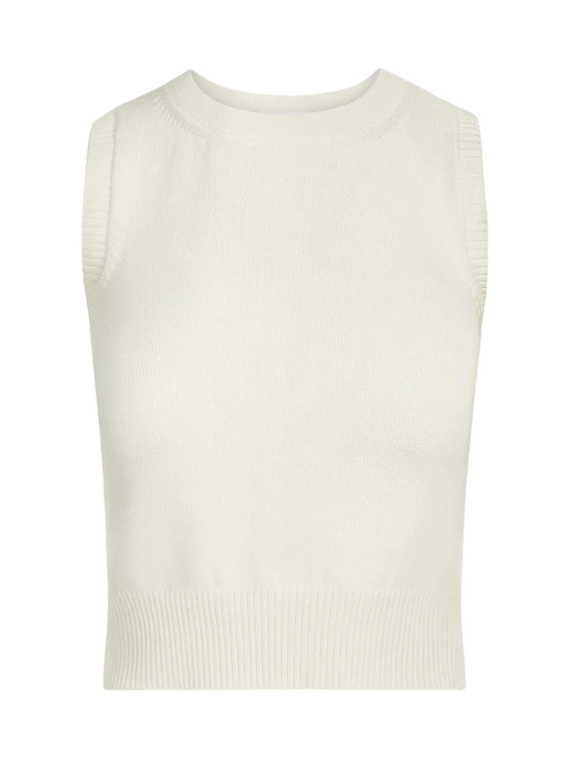 Oscar de la Renta Porcelain Flower Guipure Insert Tank | Thumbnail 1 Oscar de la Renta Porcelain Flower Guipure Insert Tank | Thumbnail 1