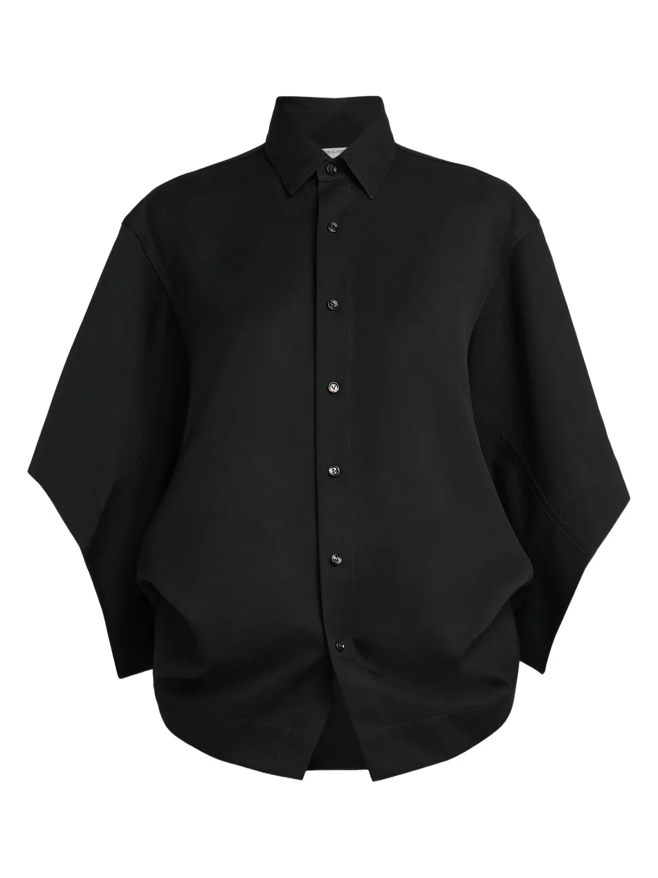 Women's Cape-Sleeve Wool-Twill Shirt Women's Cape-Sleeve Wool-Twill Shirt