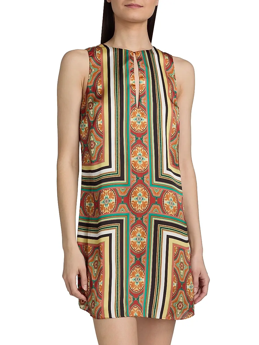 Misa Los Angeles Women's Nour Printed Satin Minidress | Thumbnail 3 Misa Los Angeles Women's Nour Printed Satin Minidress | Thumbnail 3