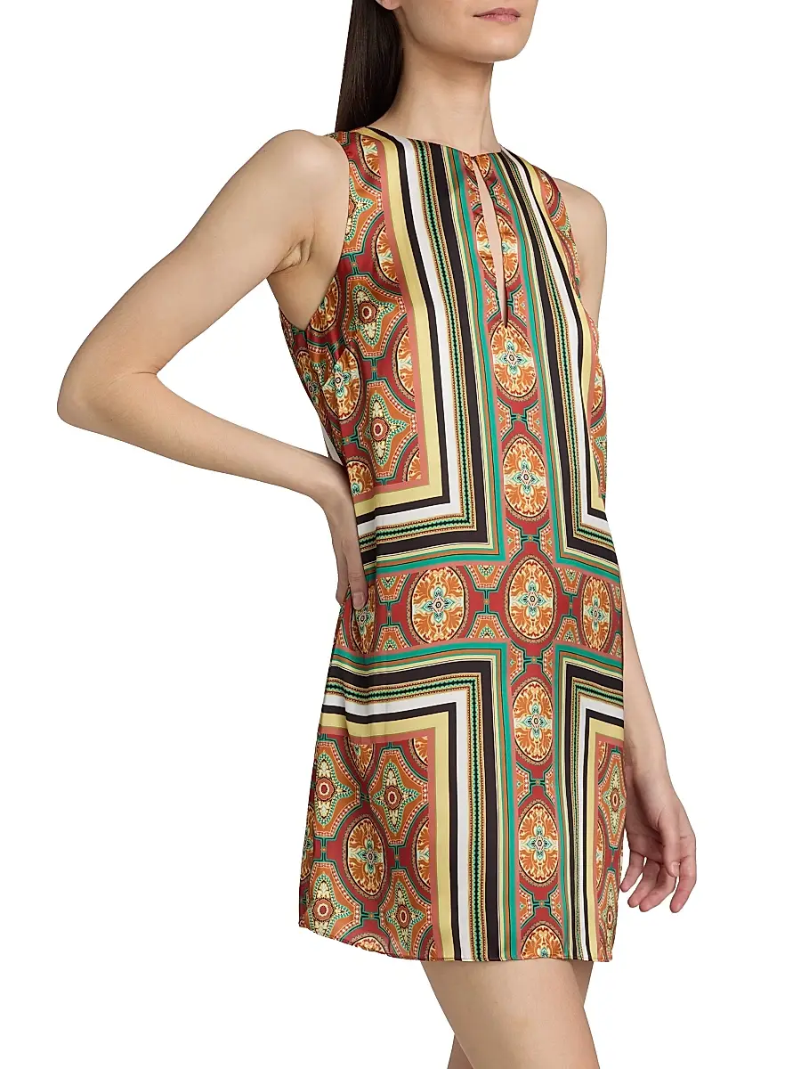 Misa Los Angeles Women's Nour Printed Satin Minidress | Thumbnail 4 Misa Los Angeles Women's Nour Printed Satin Minidress | Thumbnail 4