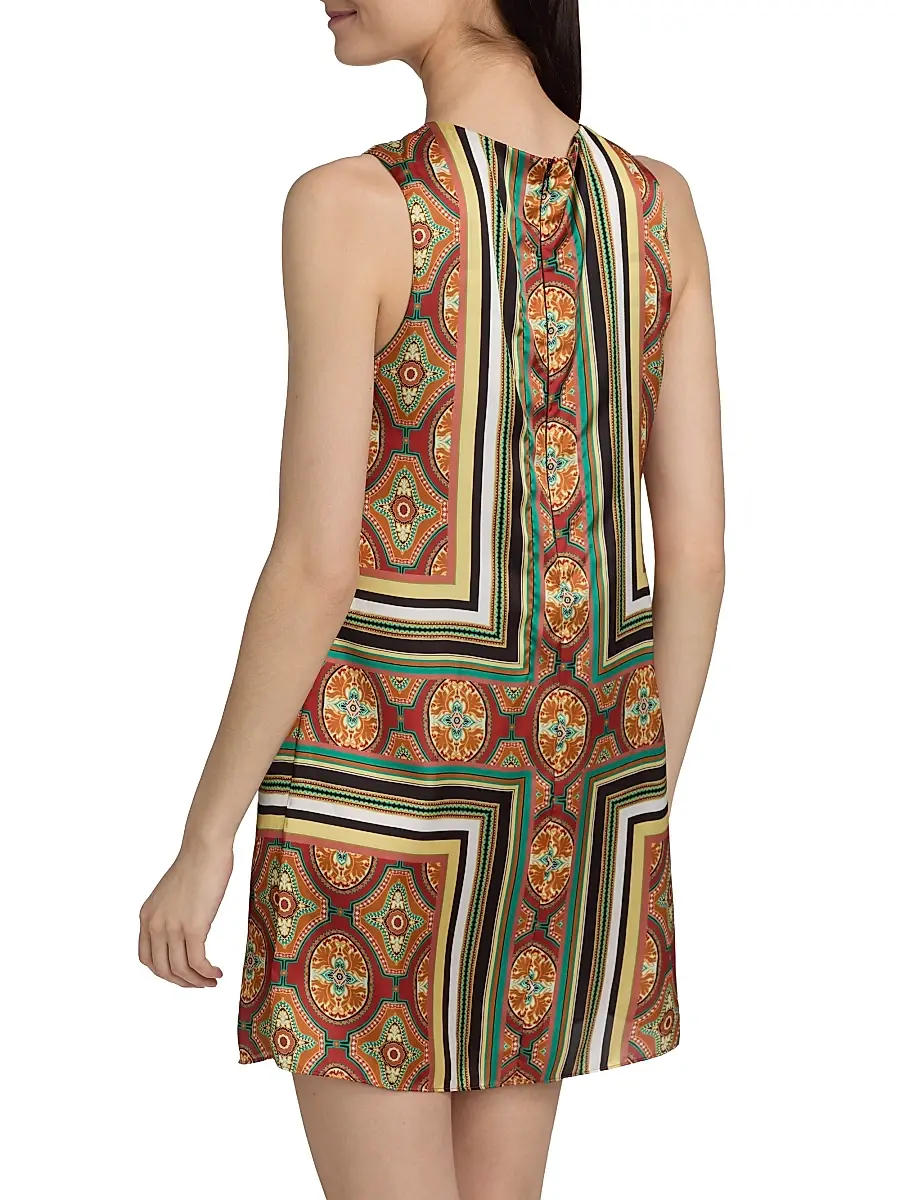 Misa Los Angeles Women's Nour Printed Satin Minidress | Thumbnail 5 Misa Los Angeles Women's Nour Printed Satin Minidress | Thumbnail 5