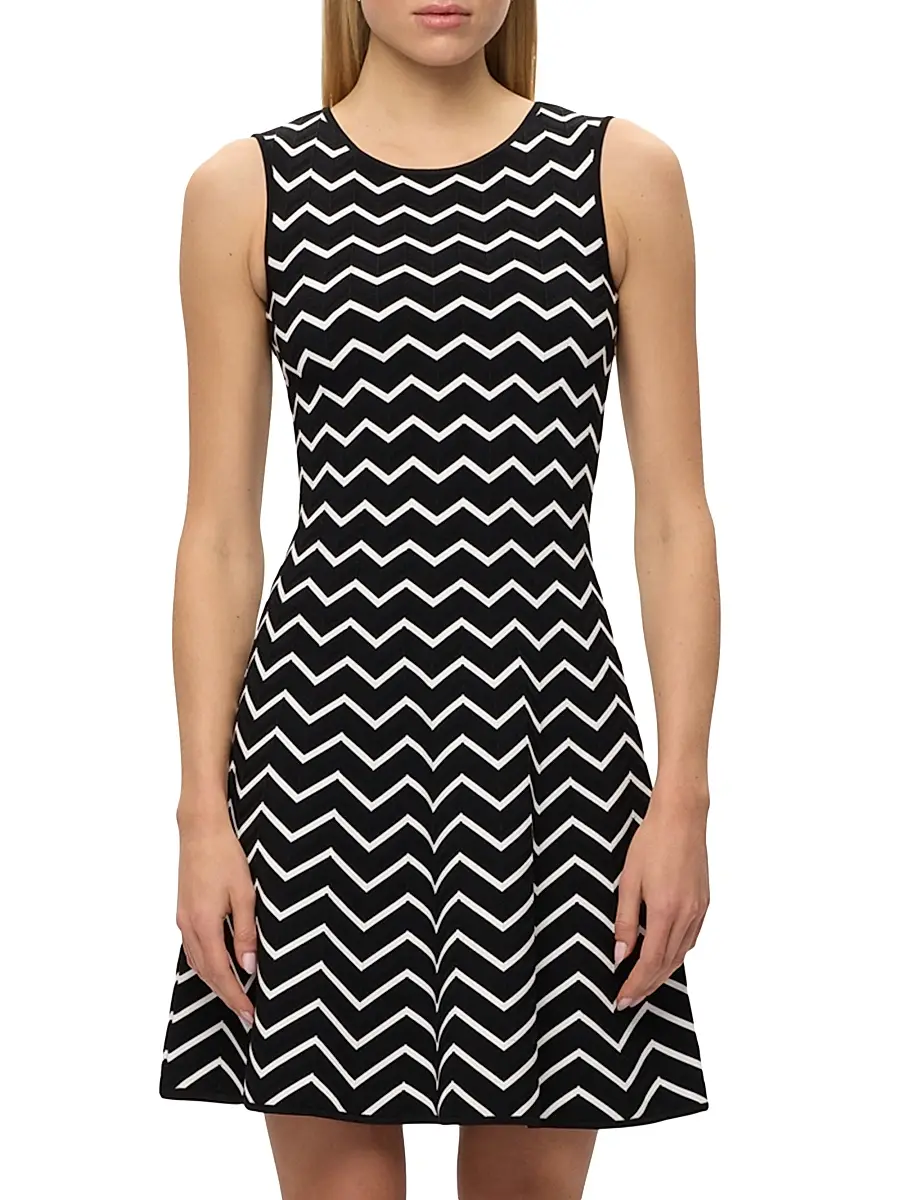 Hervé Léger Women's Bryn Chevron Sleeveless Minidress | Thumbnail 4 Hervé Léger Women's Bryn Chevron Sleeveless Minidress | Thumbnail 4