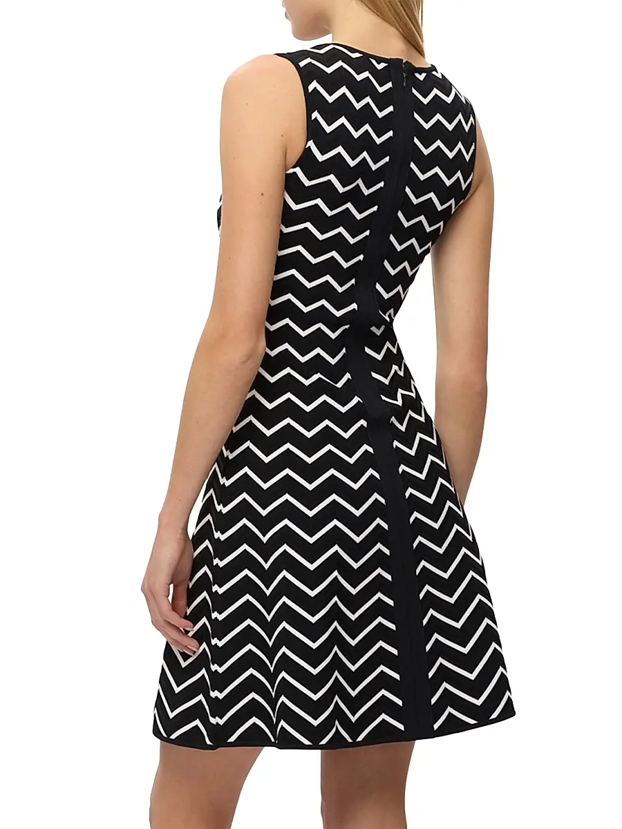 Hervé Léger Women's Bryn Chevron Sleeveless Minidress | Thumbnail 6 Hervé Léger Women's Bryn Chevron Sleeveless Minidress | Thumbnail 6