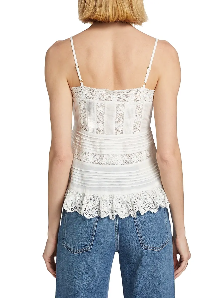 LoveShackFancy Women's Charlieann Lace Top | Thumbnail 5 LoveShackFancy Women's Charlieann Lace Top | Thumbnail 5