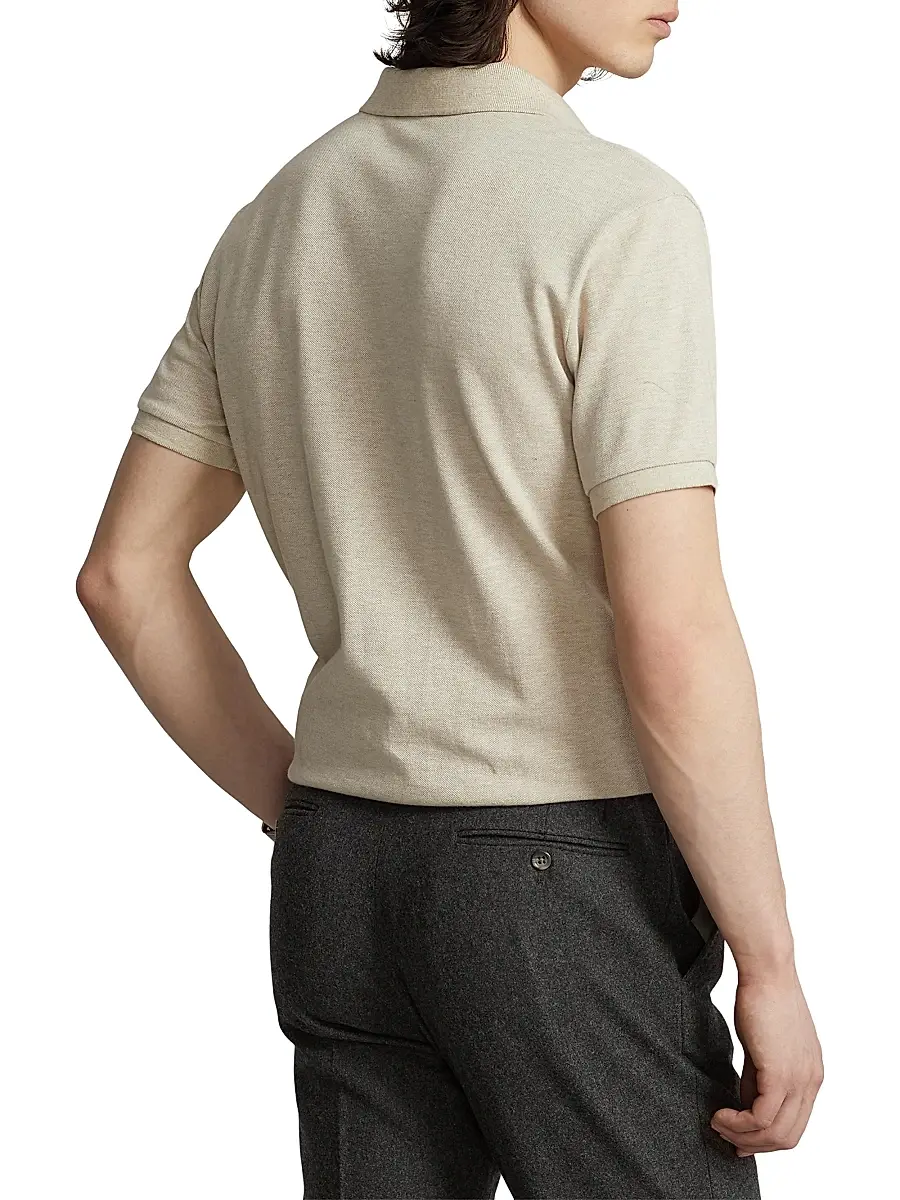 Polo Ralph Lauren Men's Basic Mesh Polo Shirt | Thumbnail 4 Polo Ralph Lauren Men's Basic Mesh Polo Shirt | Thumbnail 4