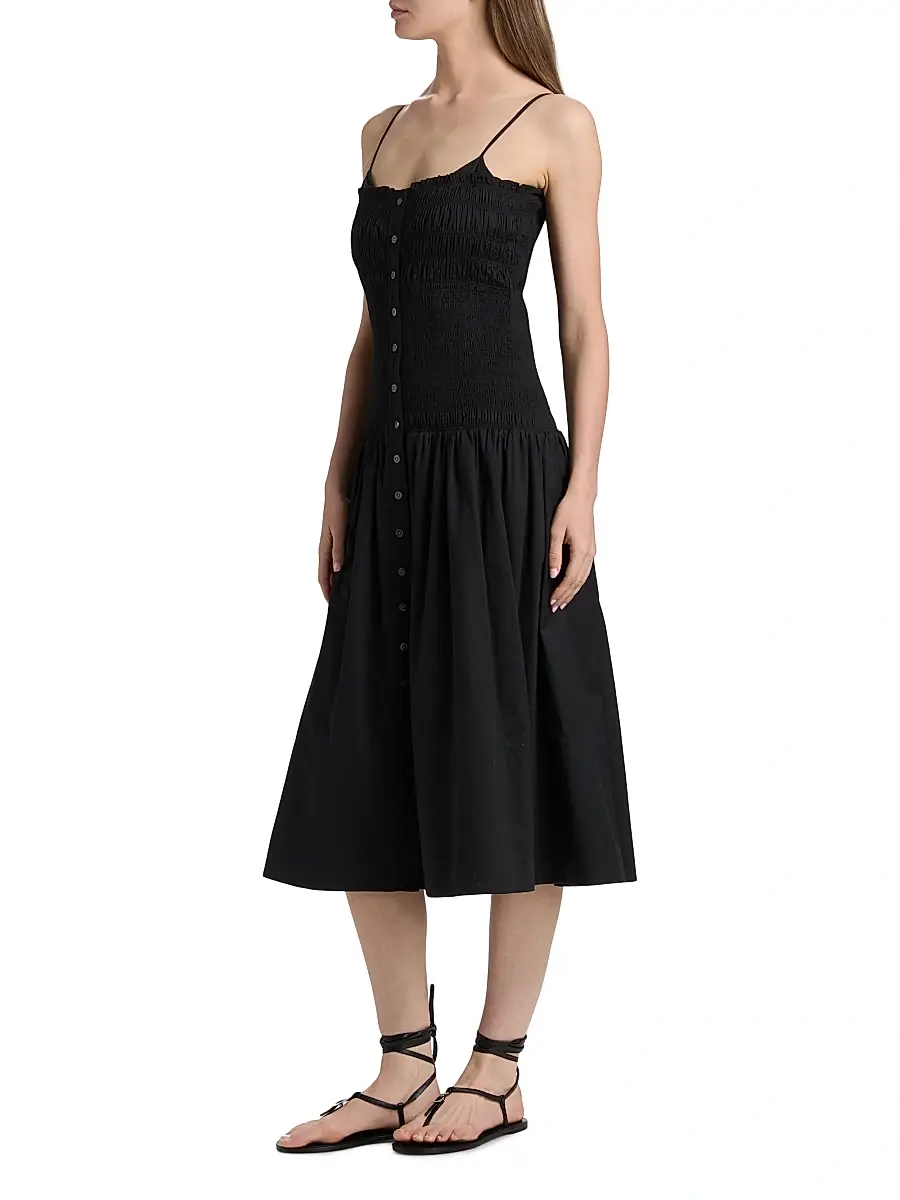 Veronica Beard Women's Serenel Cotton Midi-Dress | Thumbnail 4 Veronica Beard Women's Serenel Cotton Midi-Dress | Thumbnail 4