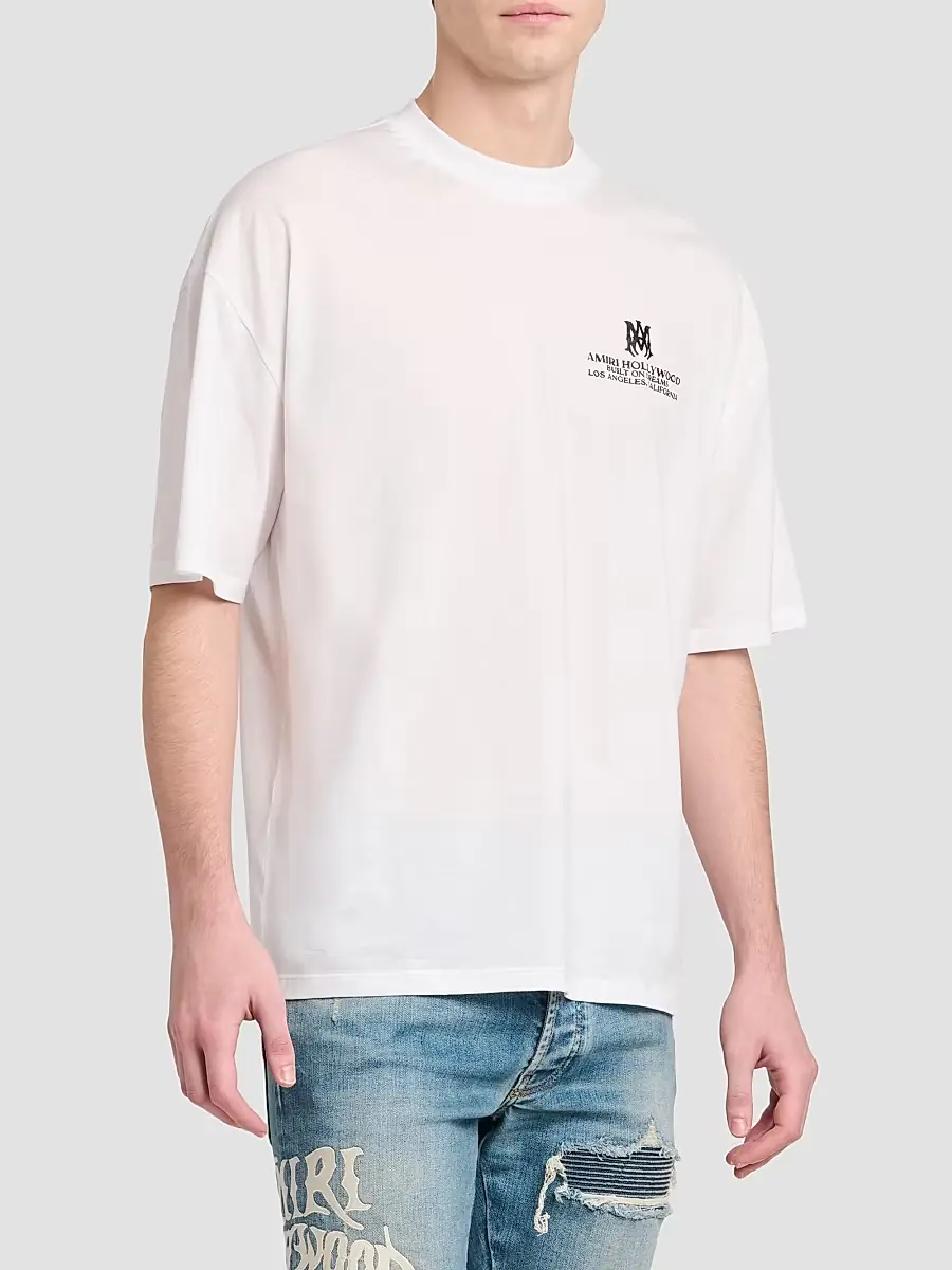 AMIRI Men's Logo Cotton T-Shirt | Thumbnail 4 AMIRI Men's Logo Cotton T-Shirt | Thumbnail 4