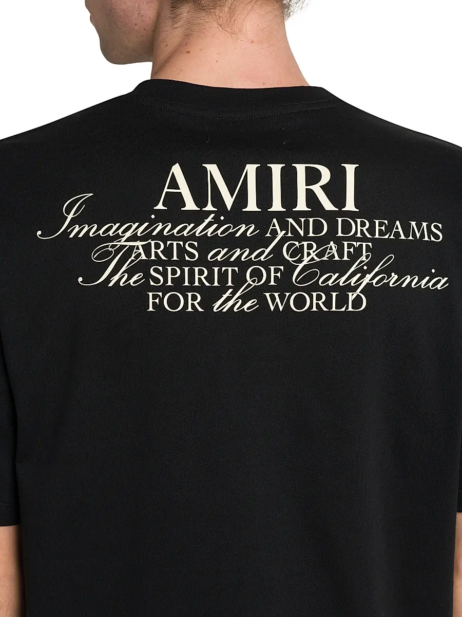AMIRI Men's Spirit Logo Cotton Crewneck T-Shirt | Thumbnail 6 AMIRI Men's Spirit Logo Cotton Crewneck T-Shirt | Thumbnail 6