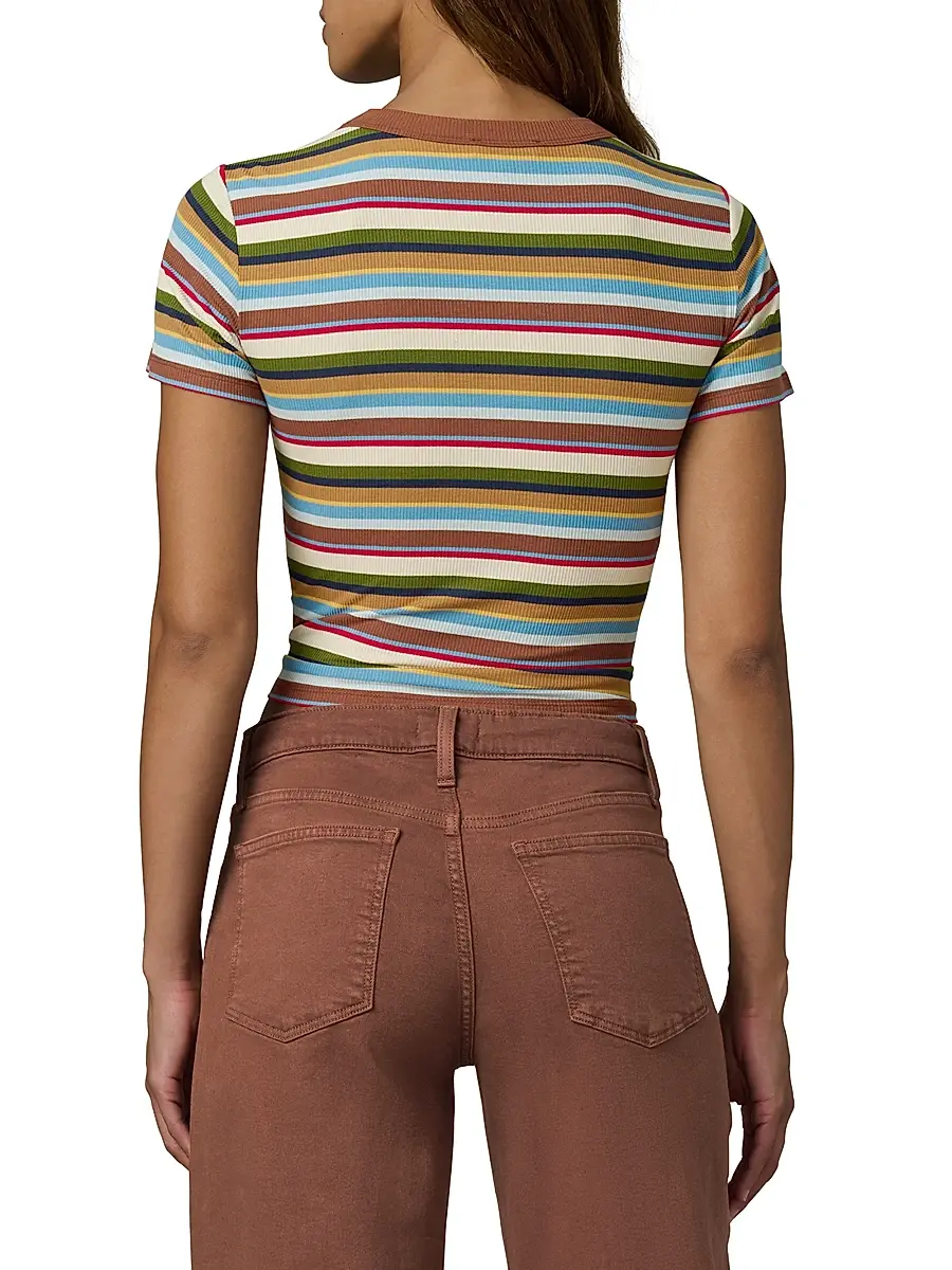 Joe's Jeans Women's The Baby Striped T-Shirt | Thumbnail 5 Joe's Jeans Women's The Baby Striped T-Shirt | Thumbnail 5