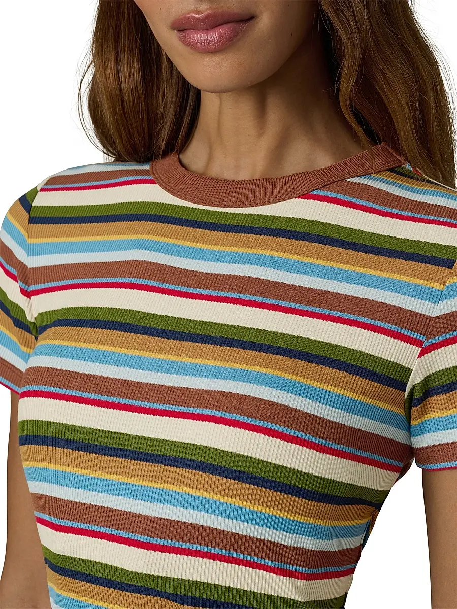 Joe's Jeans Women's The Baby Striped T-Shirt | Thumbnail 6 Joe's Jeans Women's The Baby Striped T-Shirt | Thumbnail 6