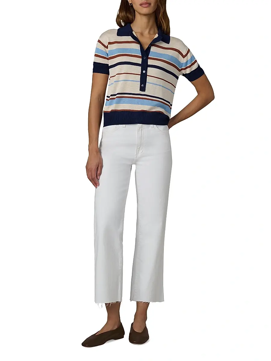 Joe's Jeans Women's The Stella Striped Polo Sweater | Thumbnail 2 Joe's Jeans Women's The Stella Striped Polo Sweater | Thumbnail 2