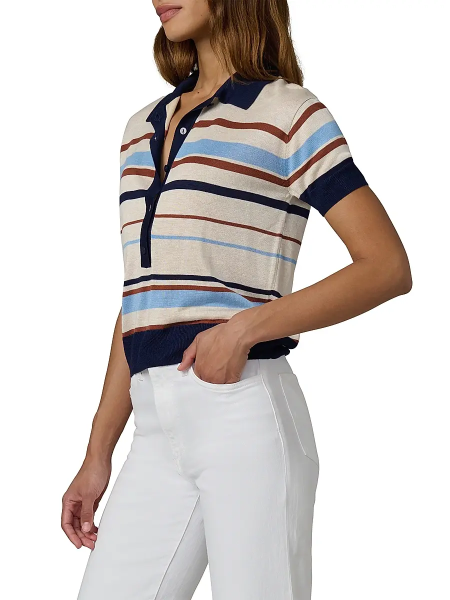 Joe's Jeans Women's The Stella Striped Polo Sweater | Thumbnail 4 Joe's Jeans Women's The Stella Striped Polo Sweater | Thumbnail 4
