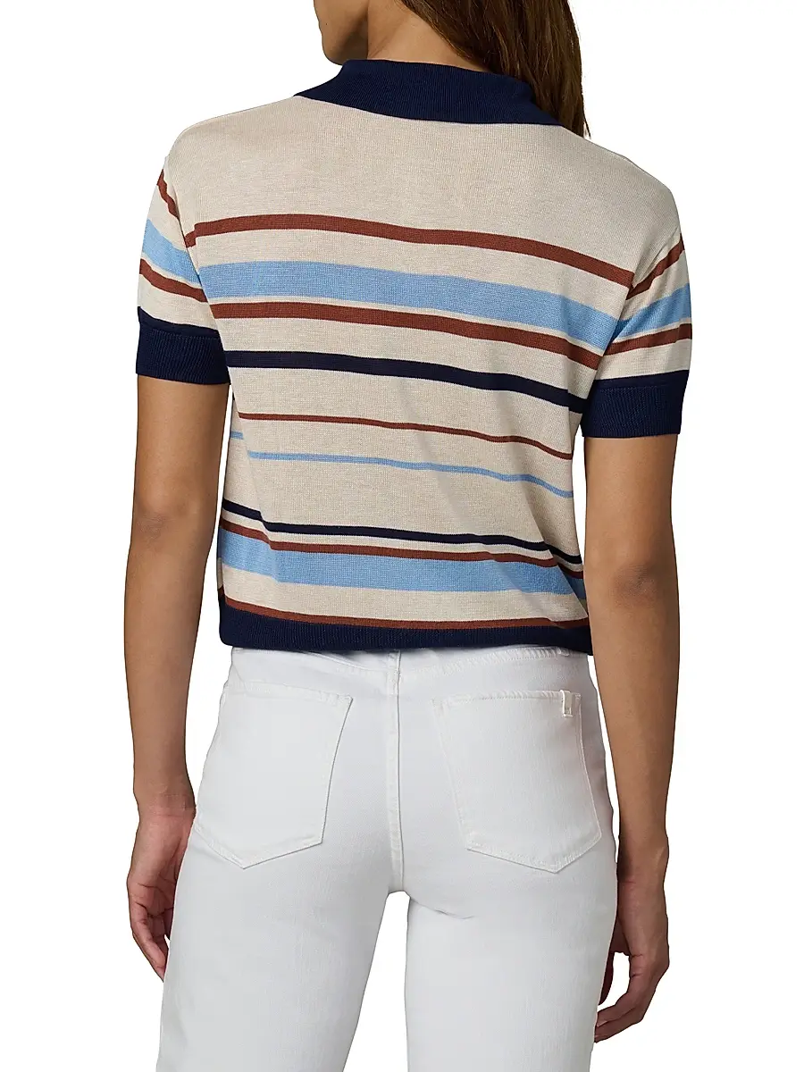Joe's Jeans Women's The Stella Striped Polo Sweater | Thumbnail 5 Joe's Jeans Women's The Stella Striped Polo Sweater | Thumbnail 5
