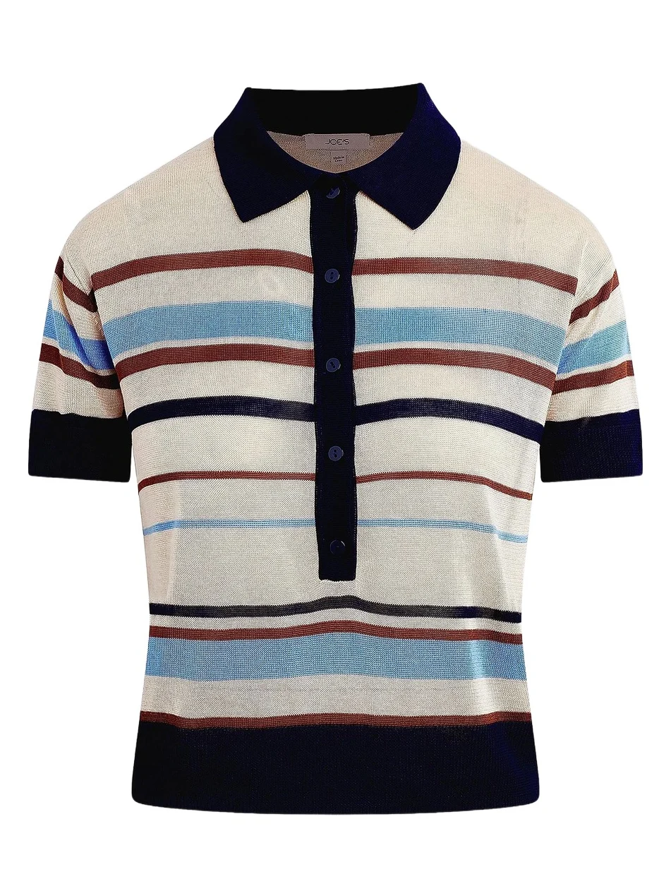 Women's The Stella Striped Polo Sweater