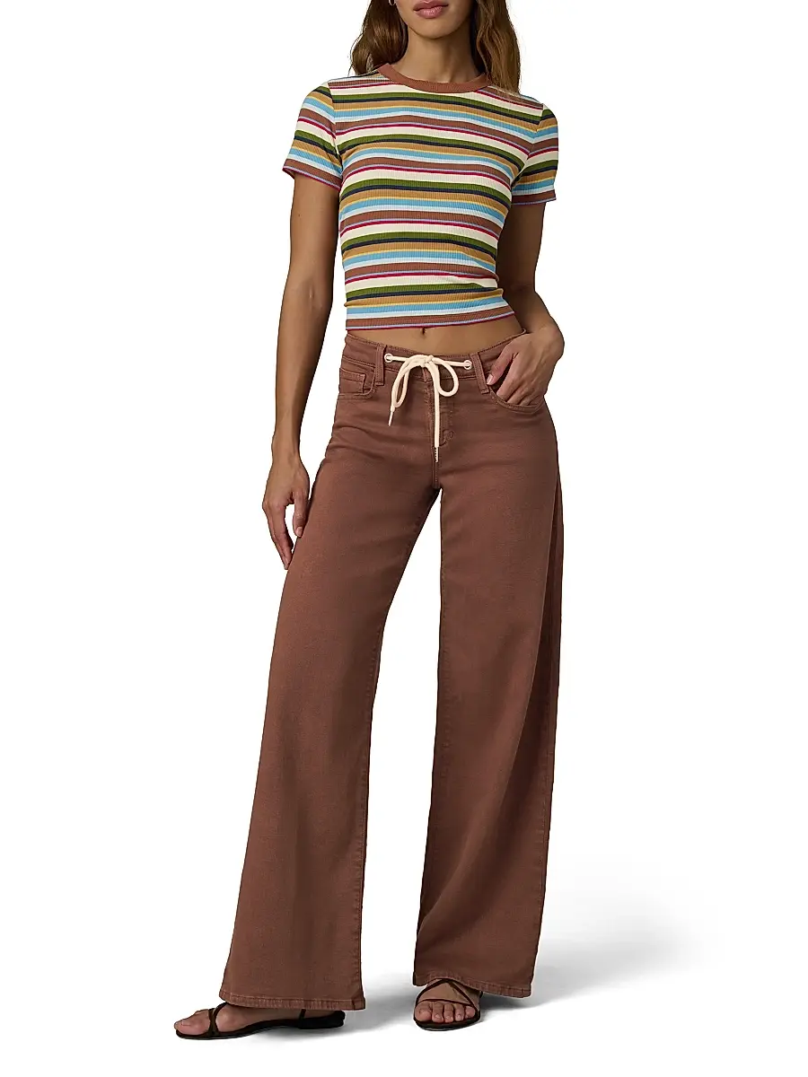 Joe's Jeans Women's Lou Lou Drawstring Wide-Leg Jeans | Thumbnail 2