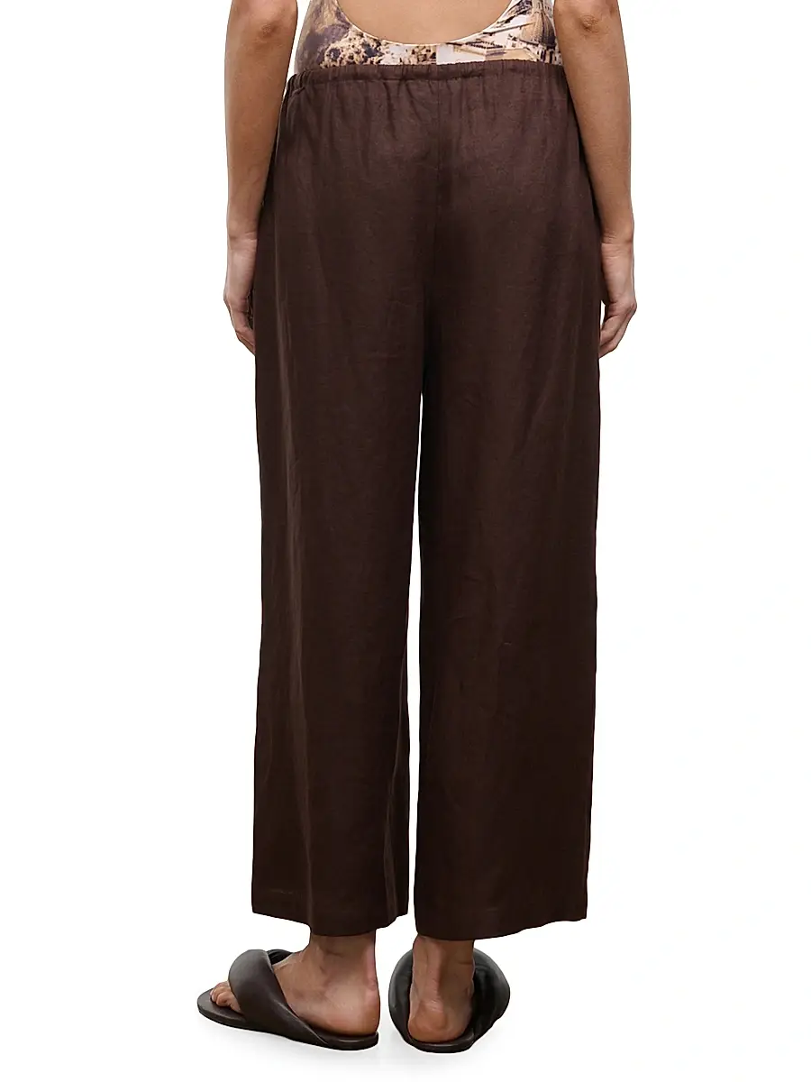 Staud Women's Mateo Linen Crop Pants | Thumbnail 4