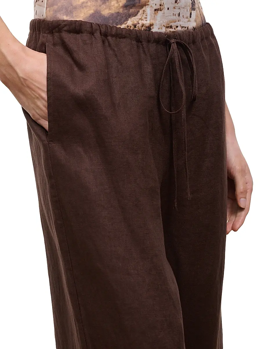 Staud Women's Mateo Linen Crop Pants | Thumbnail 5