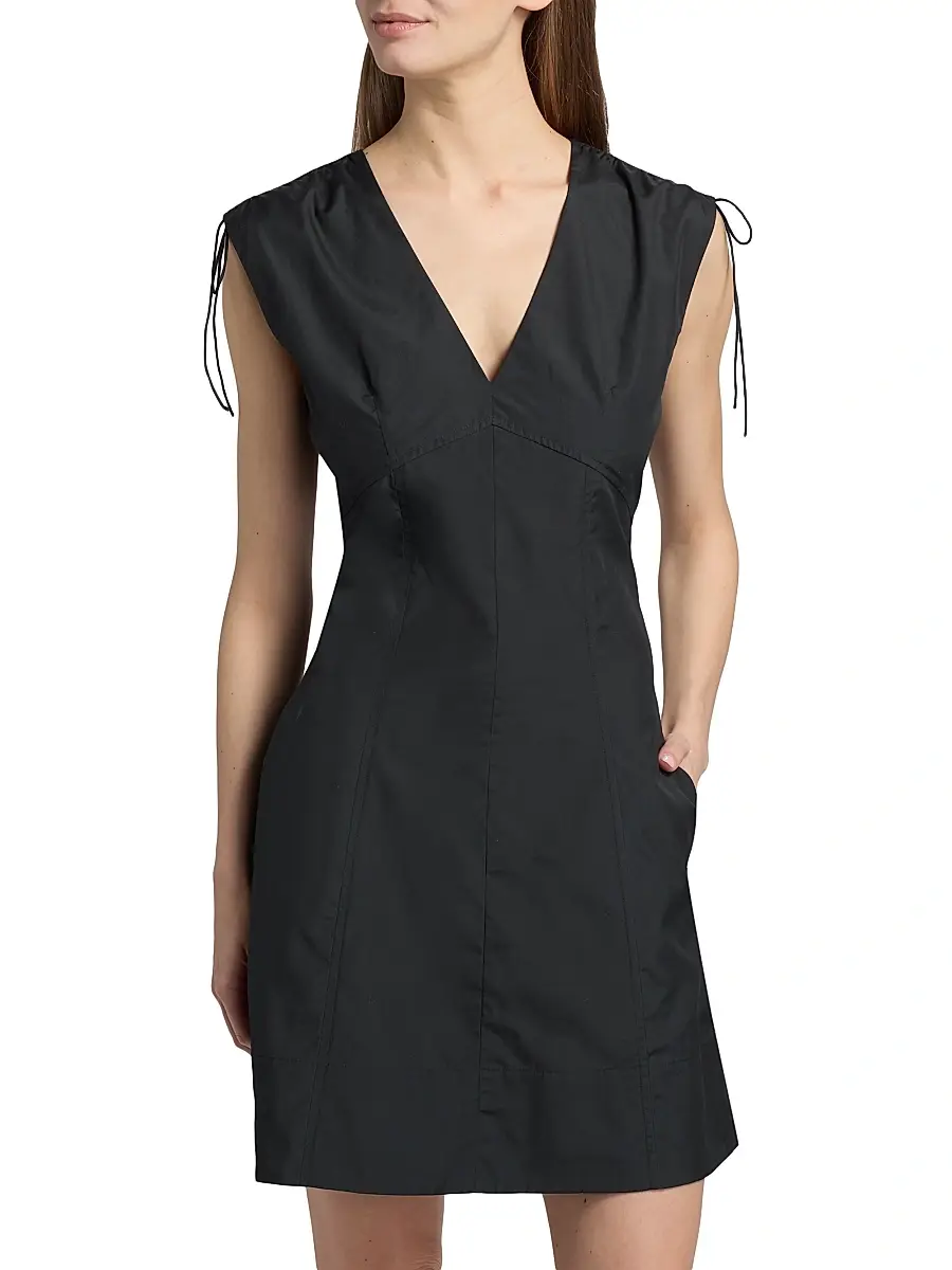 rag & bone Women's Emmet Cotton Poplin Drawstring Minidress | Thumbnail 3 rag & bone Women's Emmet Cotton Poplin Drawstring Minidress | Thumbnail 3