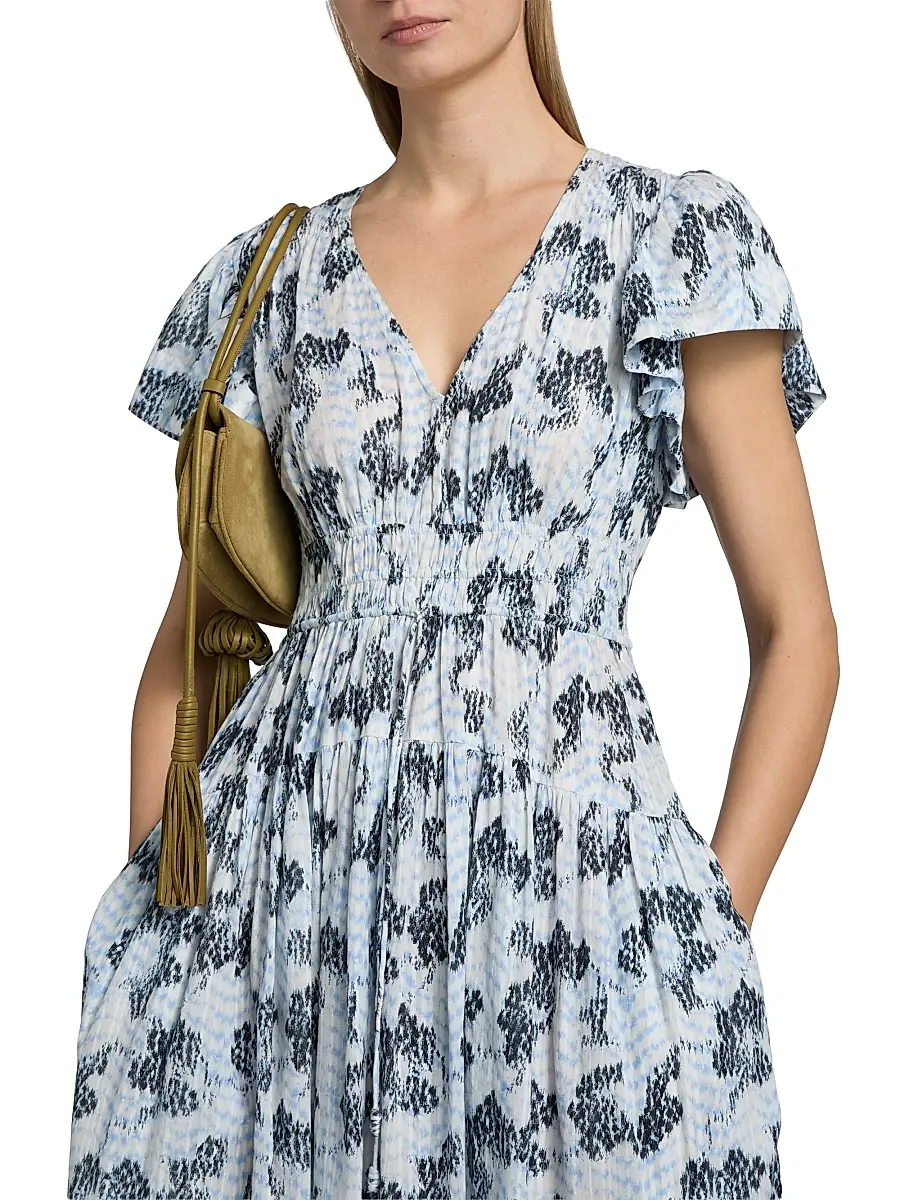 Ulla Johnson Women's Lyria Abstract Cotton-Blend Midi-Dress | Thumbnail 6 Ulla Johnson Women's Lyria Abstract Cotton-Blend Midi-Dress | Thumbnail 6