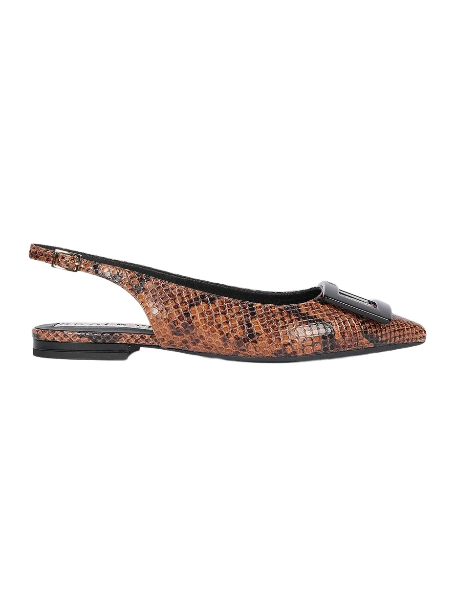 Women's Gommettine Snakeskin-Embossed Leather Ballerina Flats Women's Gommettine Snakeskin-Embossed Leather Ballerina Flats