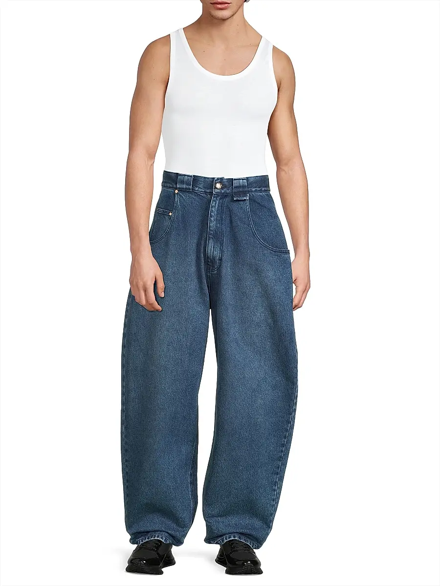 Willy Chavarria Men's Bad Boy Barrel Jeans | Thumbnail 2 Willy Chavarria Men's Bad Boy Barrel Jeans | Thumbnail 2