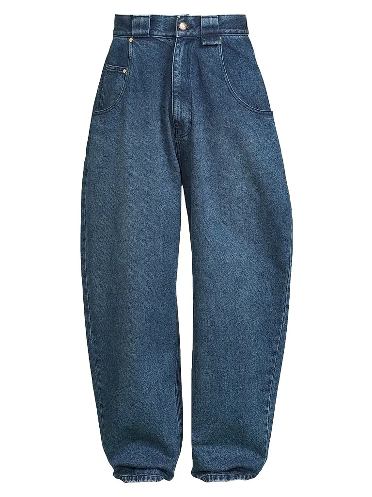 Willy Chavarria Men's Bad Boy Barrel Jeans - Washed Indigo | Image 1 Willy Chavarria Men's Bad Boy Barrel Jeans - Washed Indigo | Image 1
