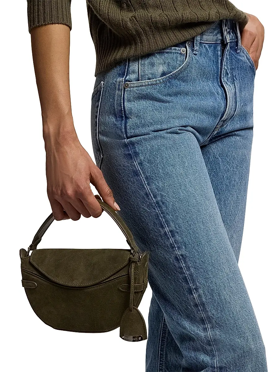 Ralph Lauren Collection Women's The Ralph Mini Suede Crossbody Bag | Thumbnail 2 Ralph Lauren Collection Women's The Ralph Mini Suede Crossbody Bag | Thumbnail 2