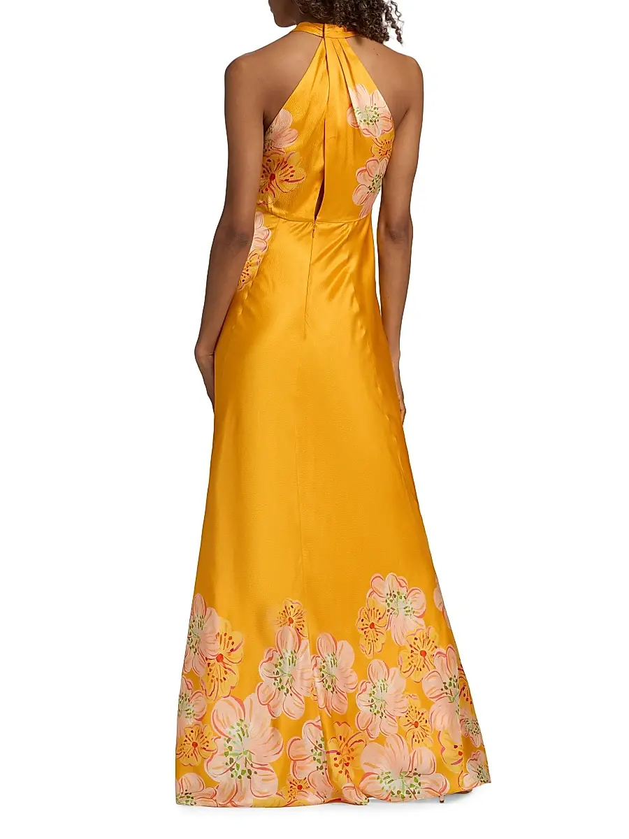 Saloni Women's Cozette Silk Satin Maxi Dress | Thumbnail 5 Saloni Women's Cozette Silk Satin Maxi Dress | Thumbnail 5