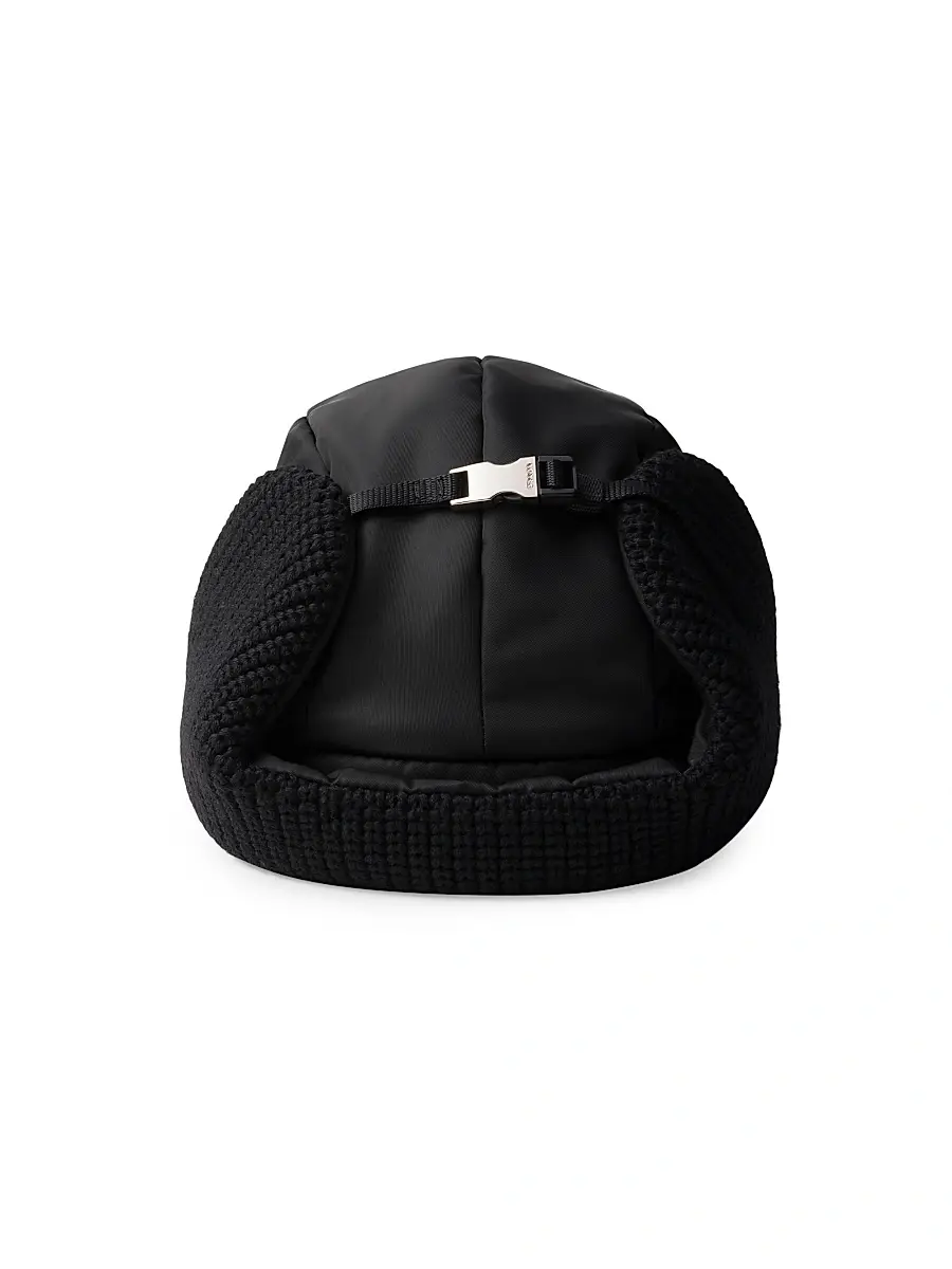 Prada Men's Re-Nylon and Wool Trapper Hat | Thumbnail 2 Prada Men's Re-Nylon and Wool Trapper Hat | Thumbnail 2