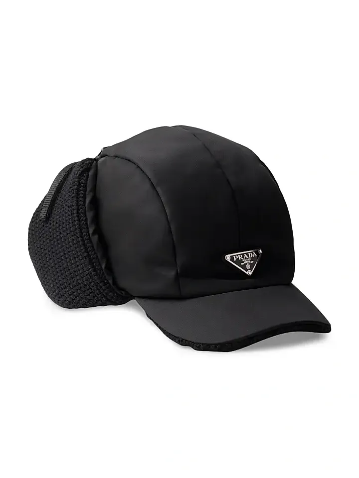 Prada Men's Re-Nylon and Wool Trapper Hat