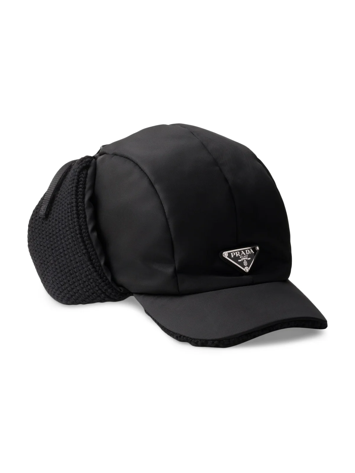 Prada Men's Re-Nylon and Wool Trapper Hat