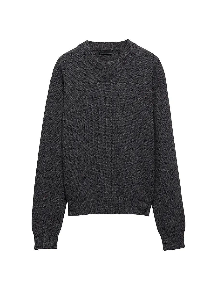 Prada Men's Re-Cashmere Crewneck Sweater - Grey - Size 40 | Image 1 Prada Men's Re-Cashmere Crewneck Sweater - Grey - Size 40 | Image 1