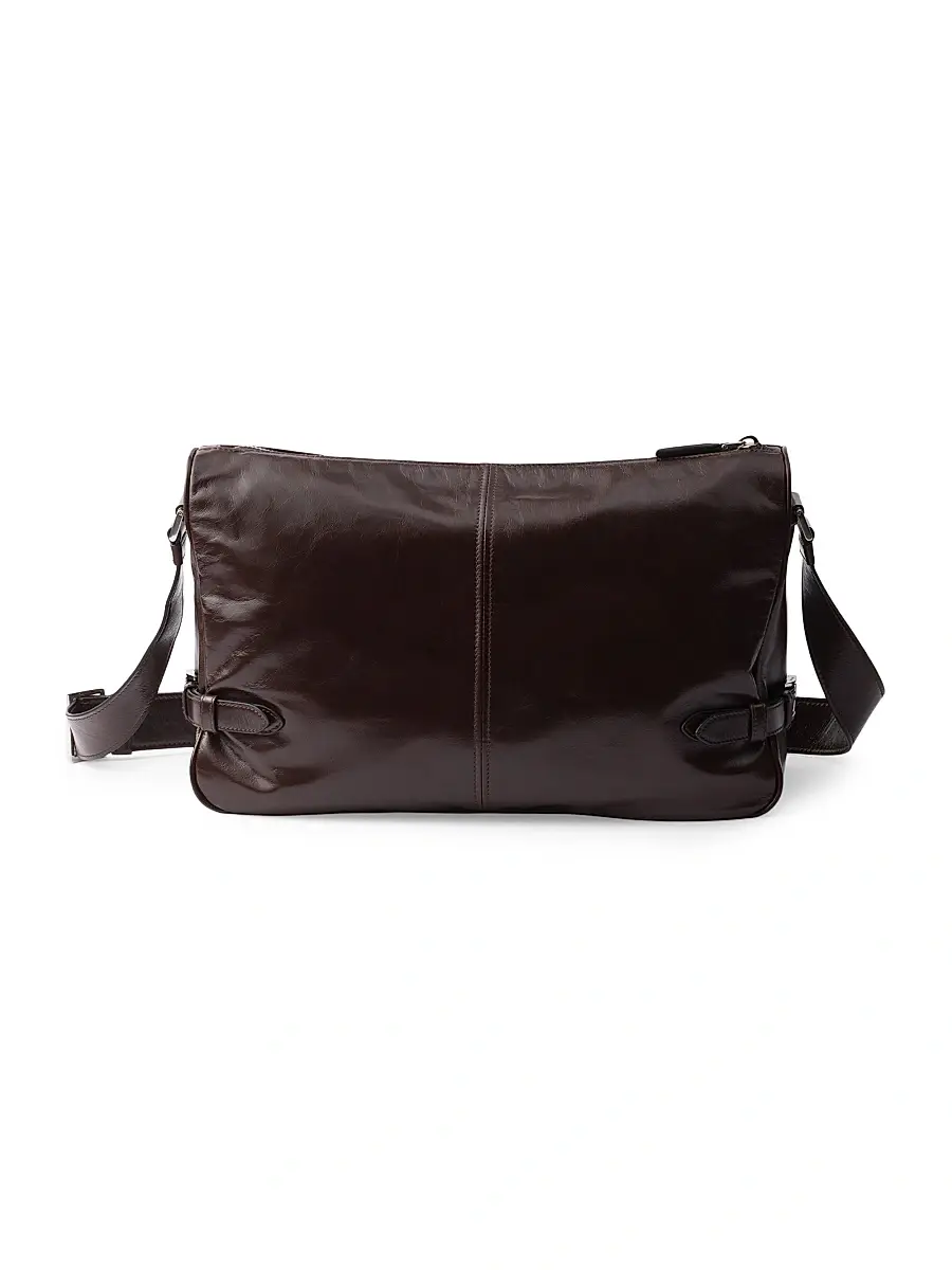 Prada Men's Leather Shoulder Bag | Thumbnail 5 Prada Men's Leather Shoulder Bag | Thumbnail 5