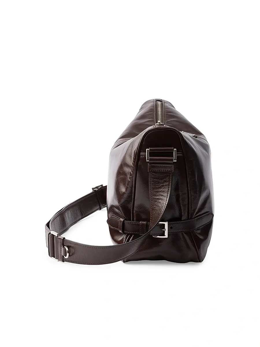 Prada Men's Leather Shoulder Bag | Thumbnail 6 Prada Men's Leather Shoulder Bag | Thumbnail 6