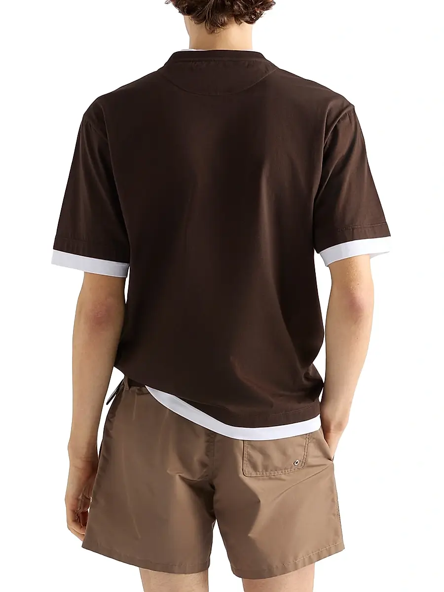 Prada Men's Cotton T-Shirt | Thumbnail 3 Prada Men's Cotton T-Shirt | Thumbnail 3