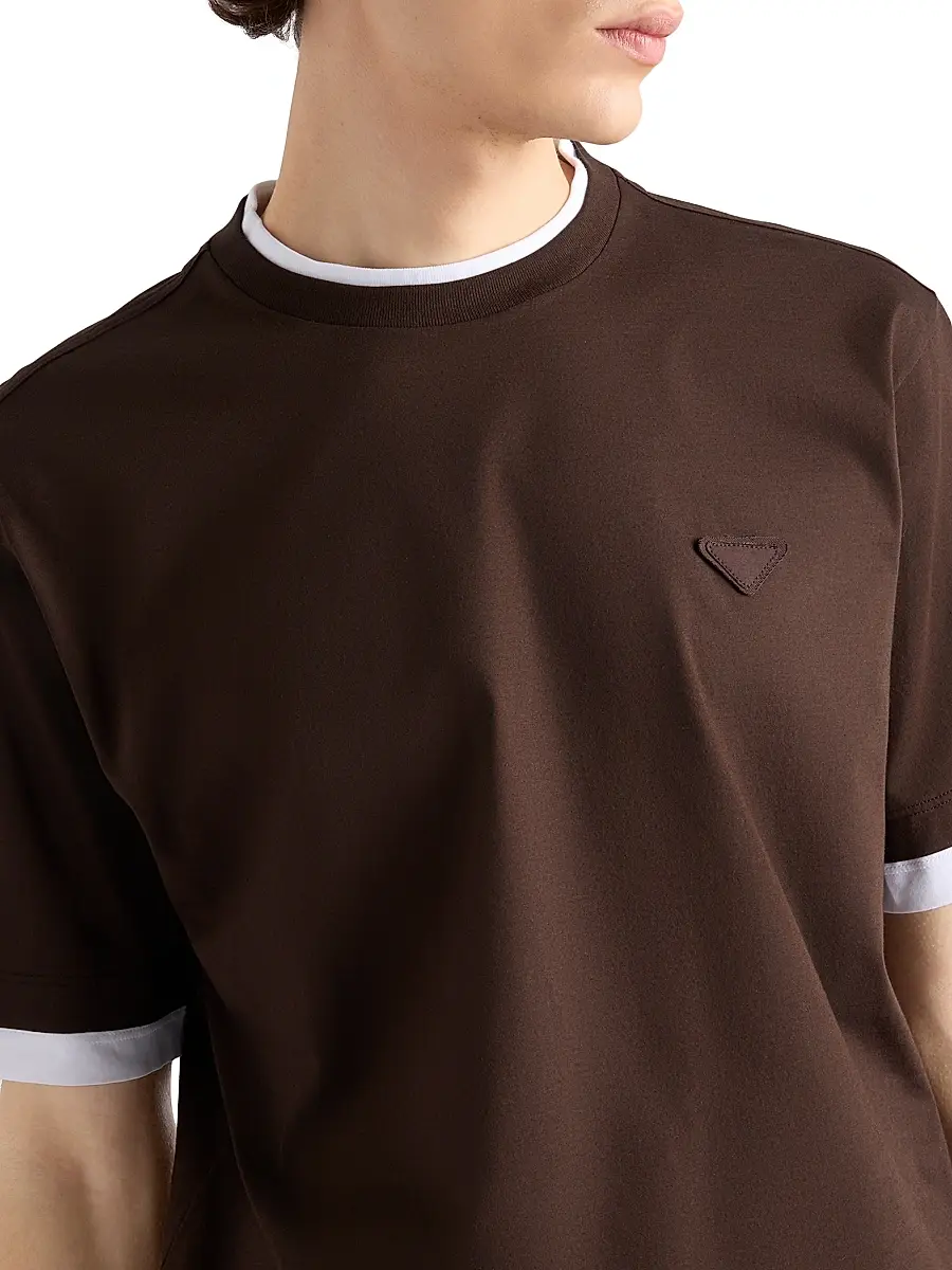 Prada Men's Cotton T-Shirt | Thumbnail 4 Prada Men's Cotton T-Shirt | Thumbnail 4