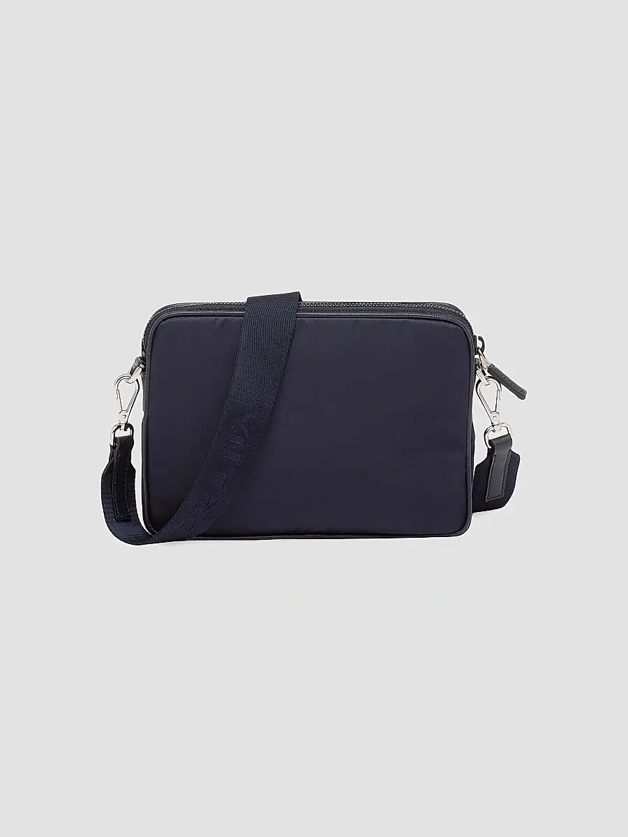 Prada Men's Re-Nylon And Saffiano Leather Shoulder Bag - Blue | Thumbnail 4