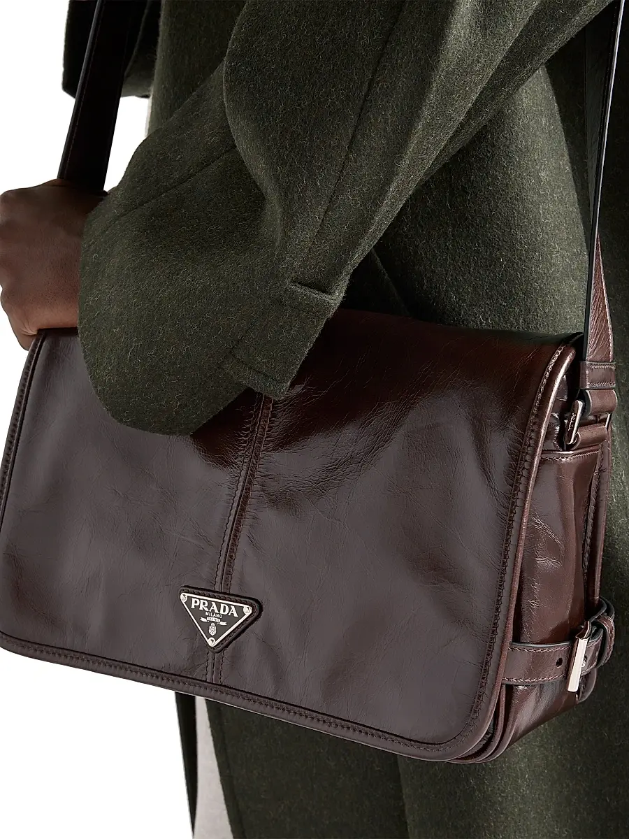 Prada Men's Leather Shoulder Bag | Thumbnail 3