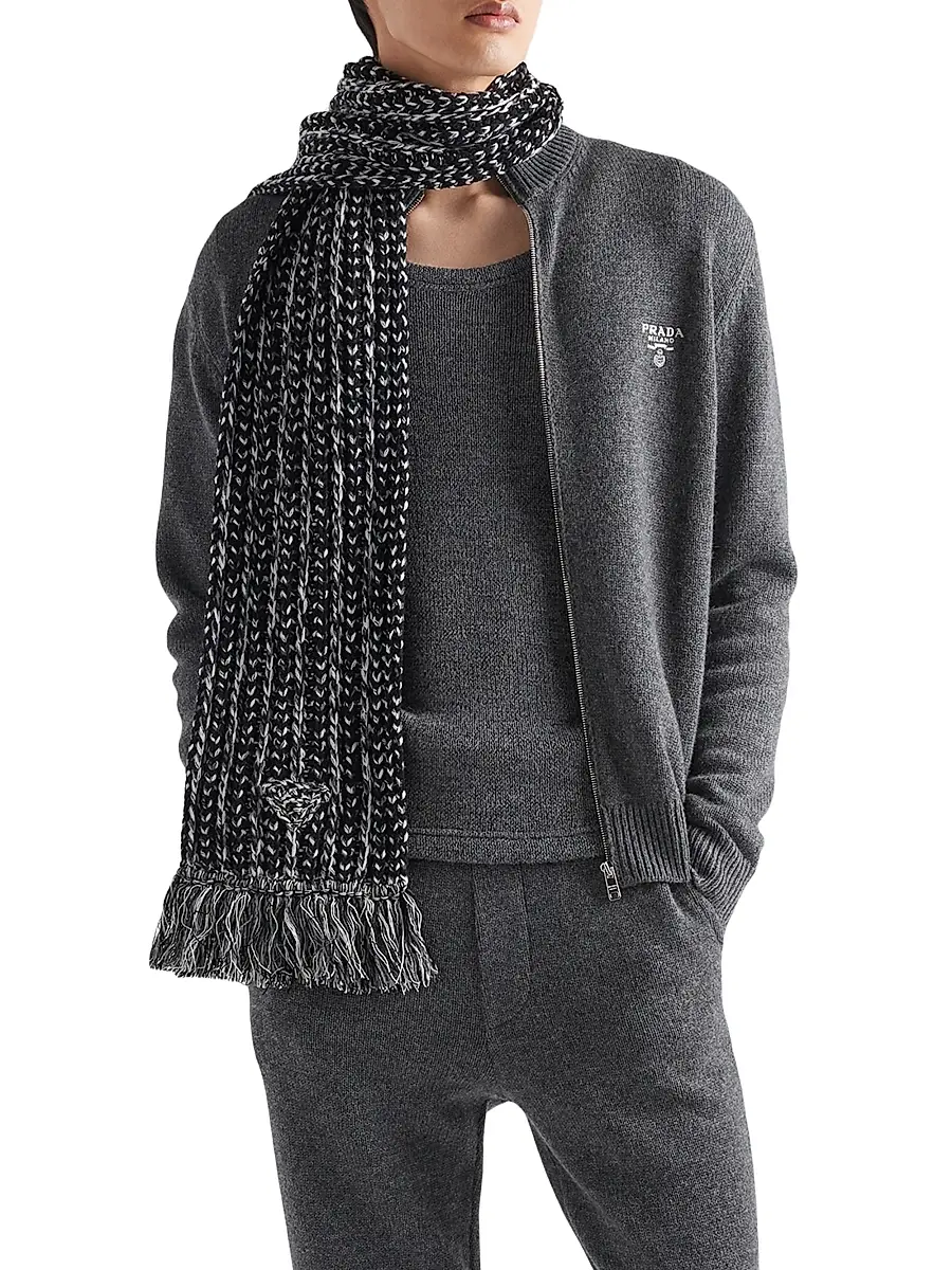 Prada Men's Cashmere Hoodie | Thumbnail 2 Prada Men's Cashmere Hoodie | Thumbnail 2
