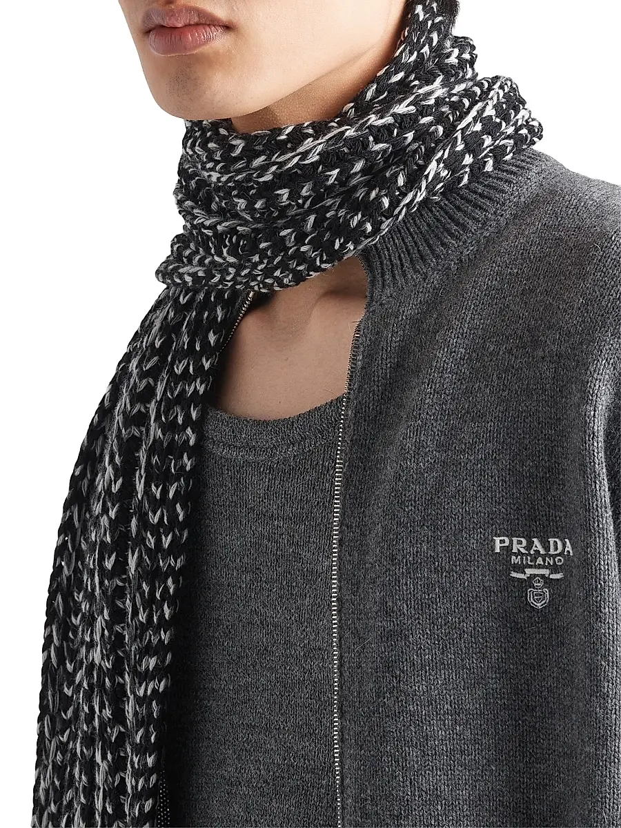 Prada Men's Cashmere Hoodie | Thumbnail 3 Prada Men's Cashmere Hoodie | Thumbnail 3