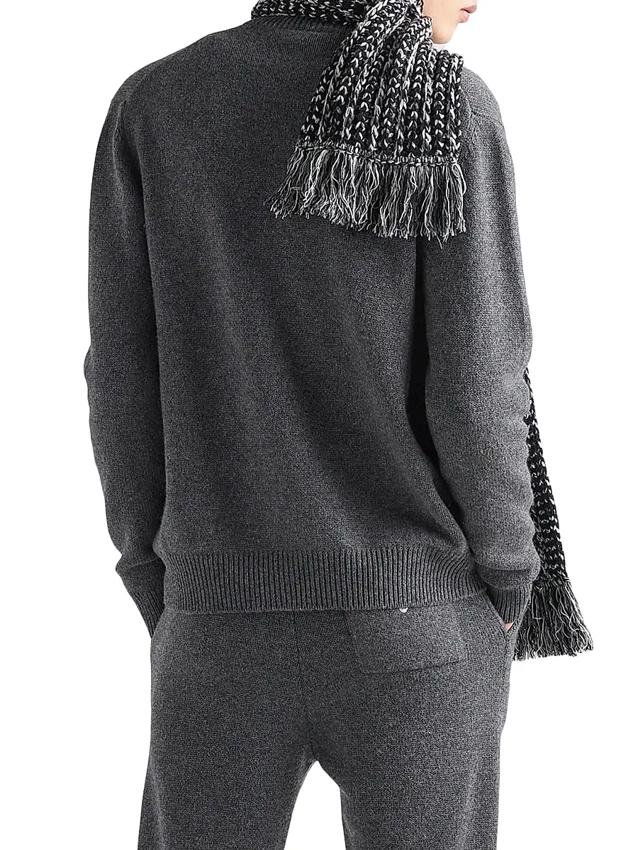 Prada Men's Cashmere Hoodie | Thumbnail 5 Prada Men's Cashmere Hoodie | Thumbnail 5