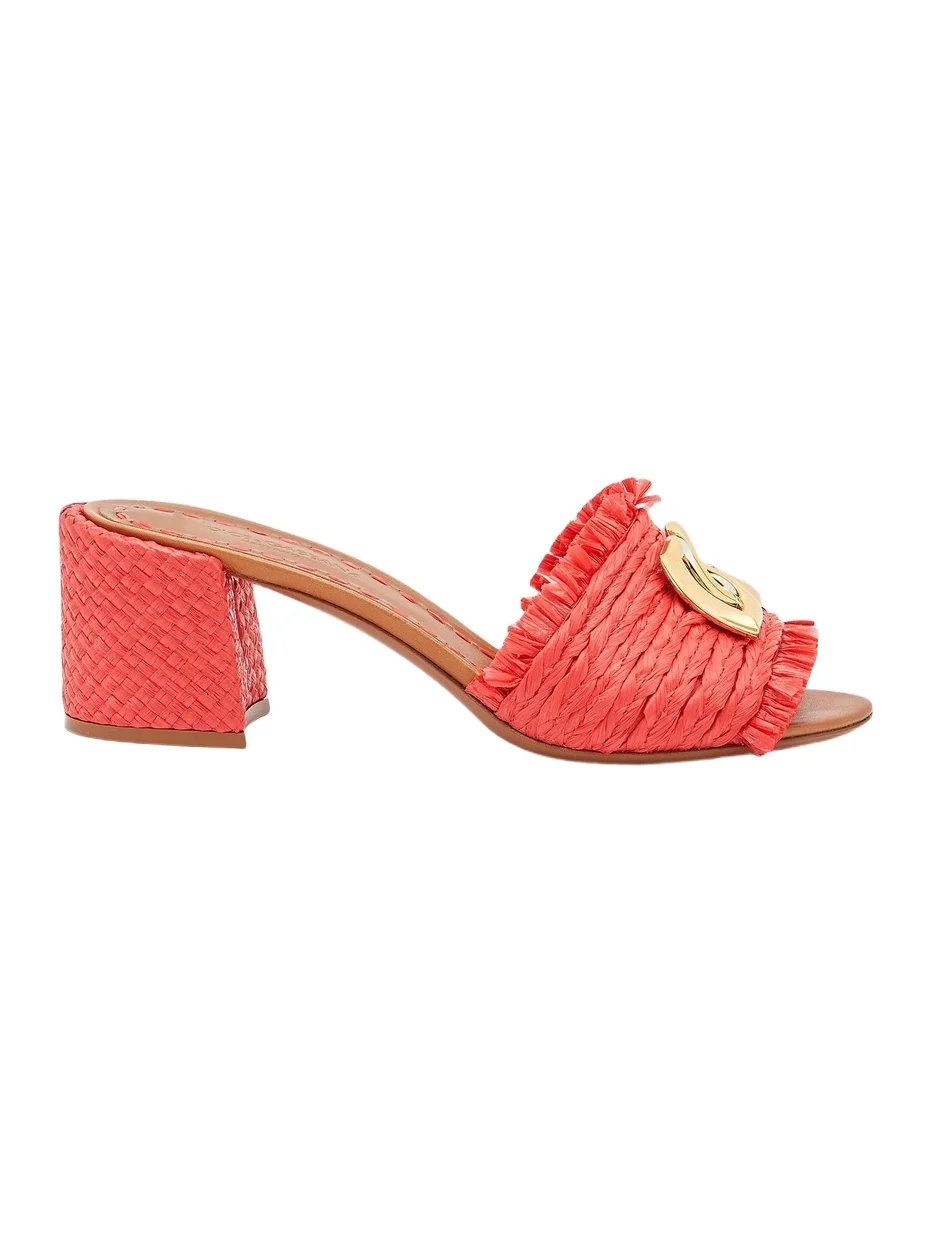 Dolce & Gabbana Women's Woven Logo Block-Heel Sandals