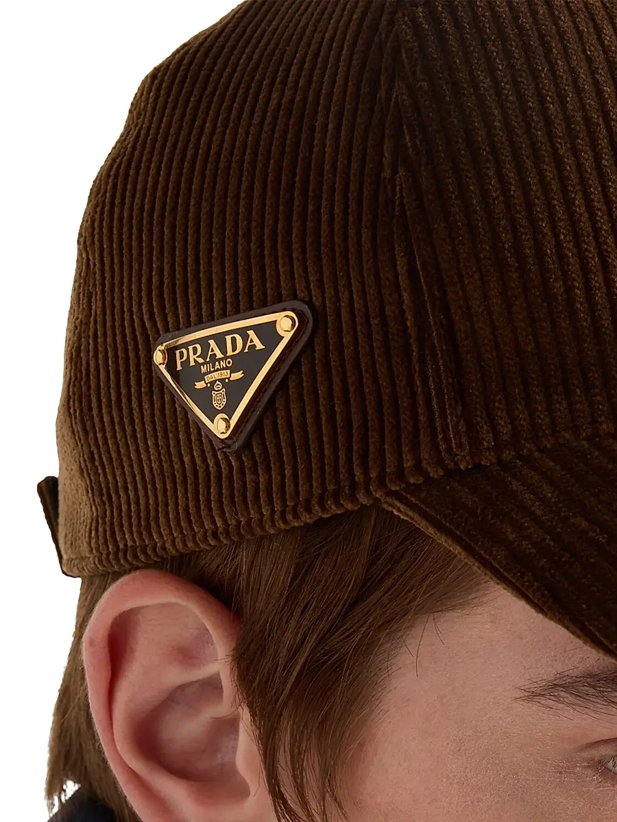Prada Women's Corduroy Baseball Cap | Thumbnail 2