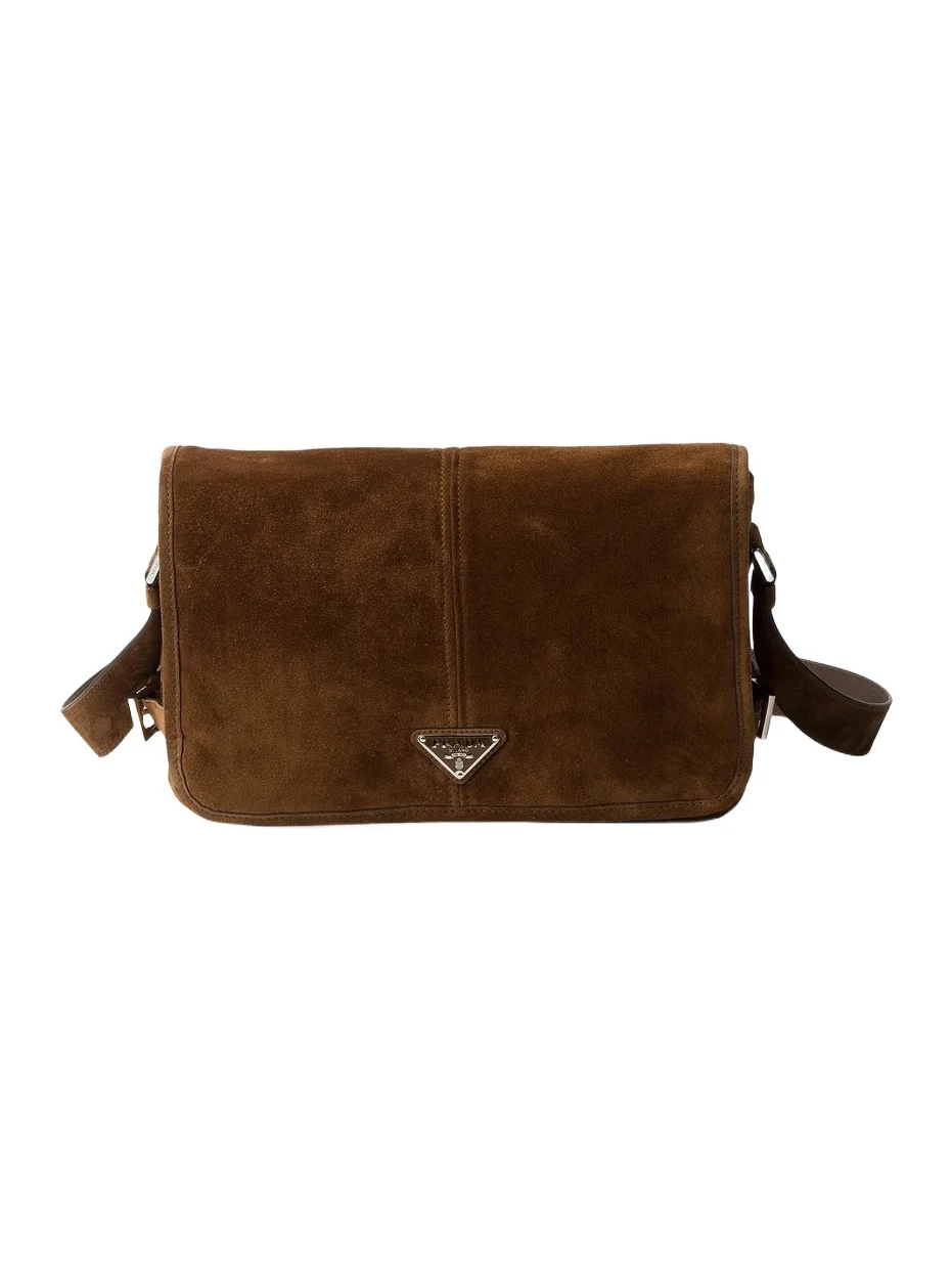 Prada Men's Suede Shoulder Bag