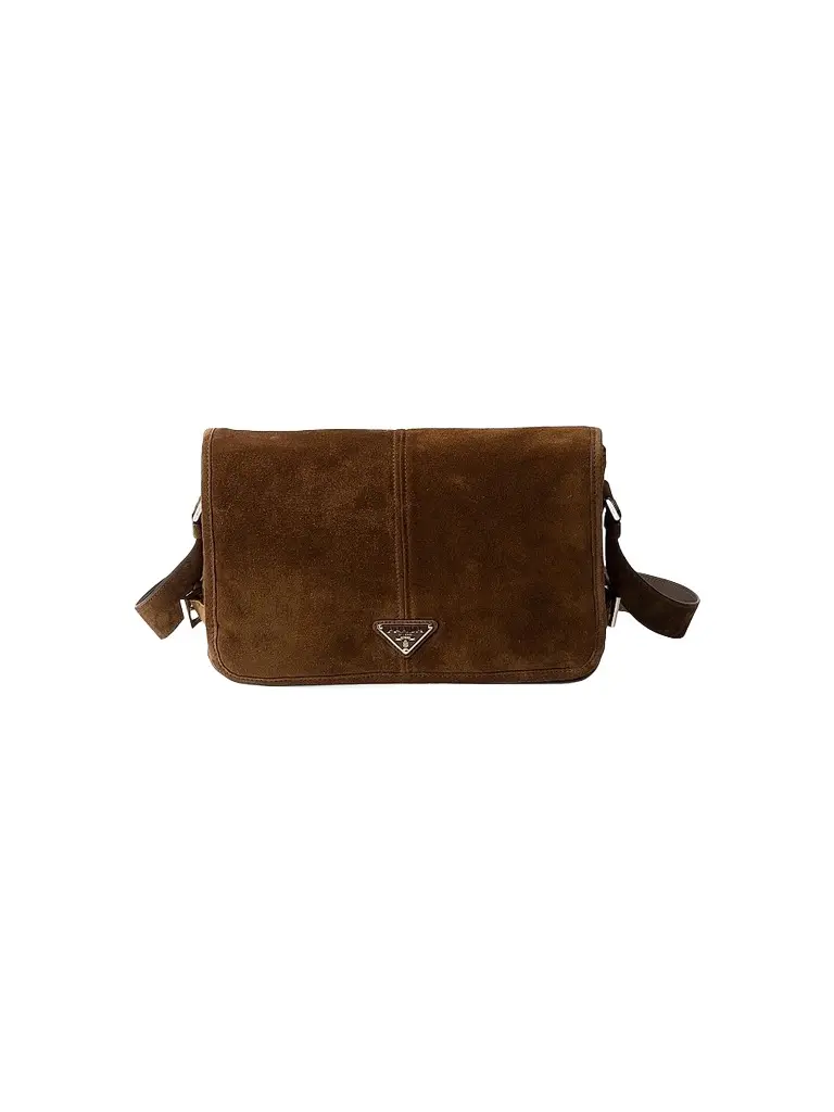 Prada Men's Suede Shoulder Bag | Image 1 Prada Men's Suede Shoulder Bag | Image 1