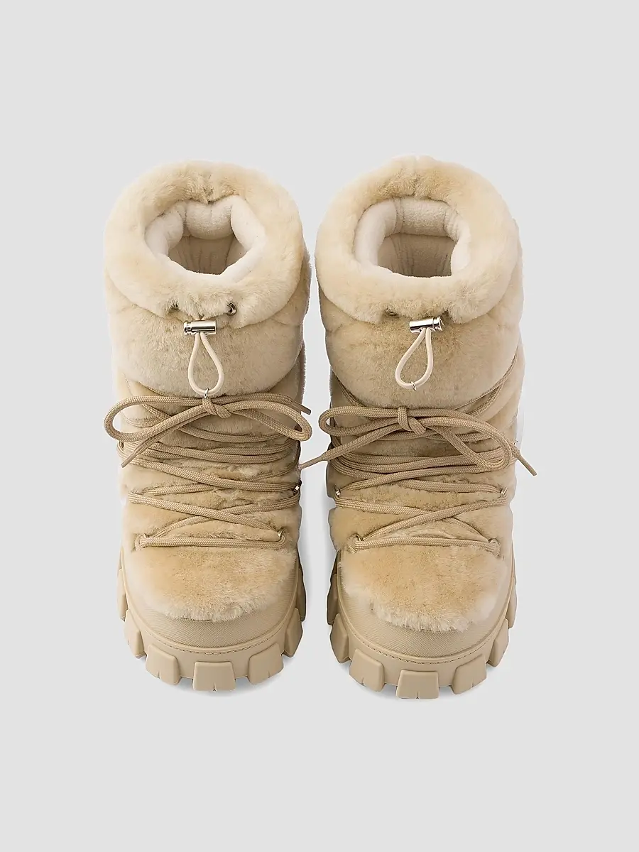 Prada Women's Shearling Après Ski Booties | Thumbnail 3 Prada Women's Shearling Après Ski Booties | Thumbnail 3
